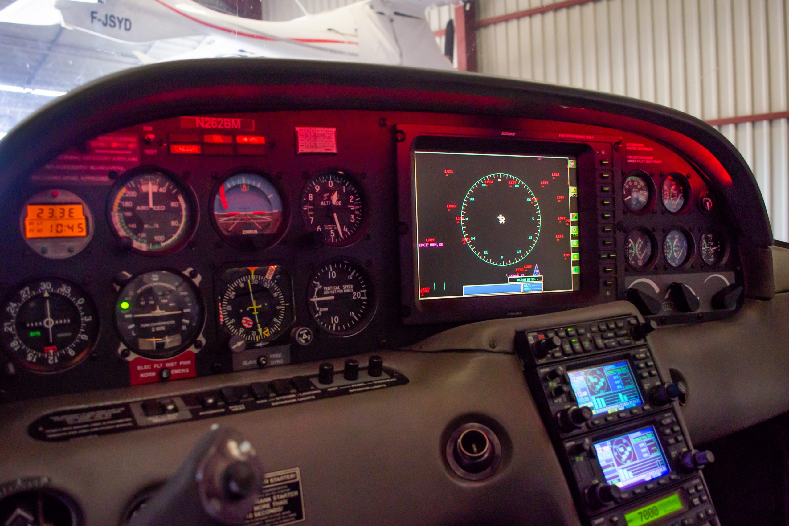 Cockpit SR20 aeromurissement